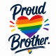 Tasse »Proud Brother« mit Regenbogen-Herz