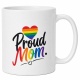 Tasse »Proud Mom.« mit Regenbogen-Herz