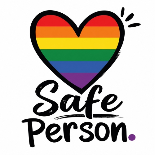 Tasse »Safe Person« mit Regenbogen-Herz