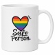 Tasse »Safe Person« mit Regenbogen-Herz