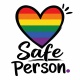 Tasse »Safe Person« mit Regenbogen-Herz