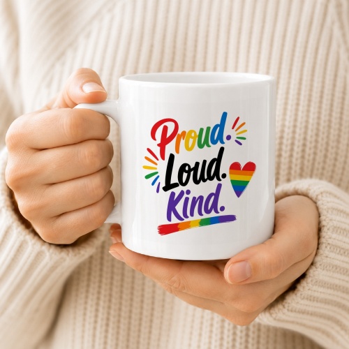 Tasse »Proud. Loud. Kind.«