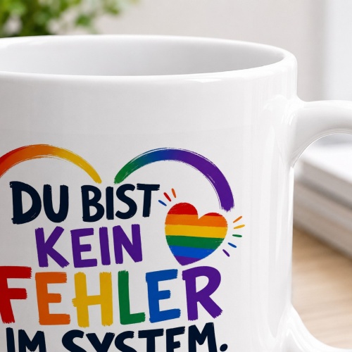 Tasse »Du bist kein Fehler im System«