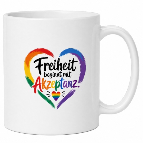 Tasse »Freiheit beginnt mit Akzeptanz«
