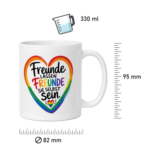 Tasse »Freunde lassen Freunde sie selbst sein«