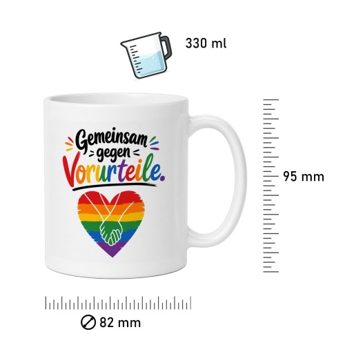 Tasse »Gemeinsam gegen Vorurteile«