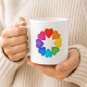 Tasse »Herz-Kreis in Regenbogenfarben«