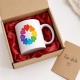 Tasse »Herz-Kreis in Regenbogenfarben«