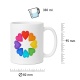 Tasse »Herz-Kreis in Regenbogenfarben«