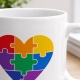 Tasse »Herz aus bunten Puzzleteilen«