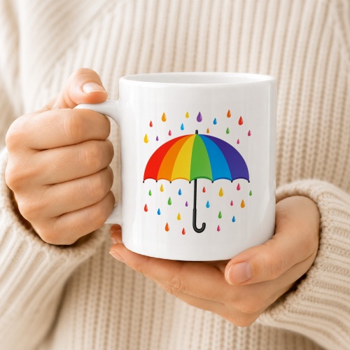 Tasse »Regenbogen-Regenschirm«