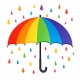 Tasse »Regenbogen-Regenschirm«
