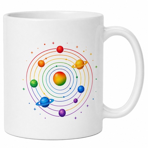 Tasse »Buntes Sonnensystem«