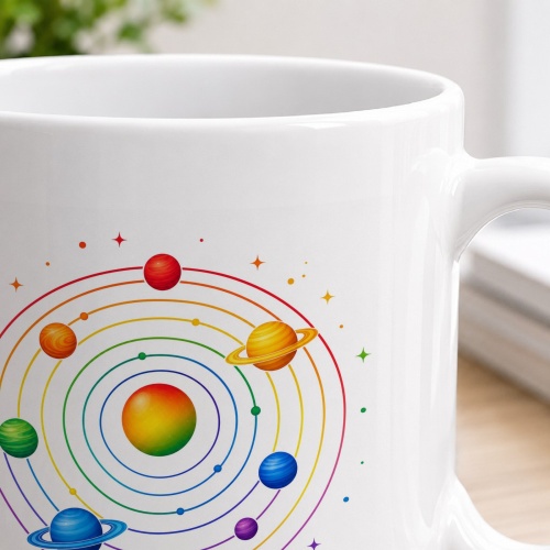 Tasse »Buntes Sonnensystem«