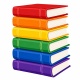 Tasse »Bücherstapel Regenbogenfarben«