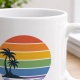 Tasse »Regenbogen-Strand & Palmen«