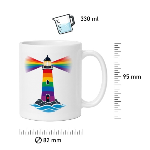 Tasse »Leuchtturm Regenbogen«