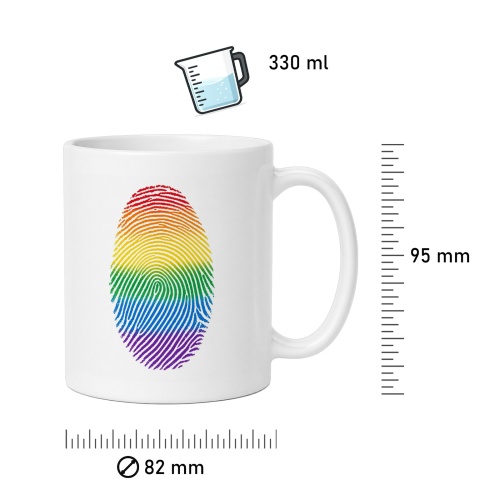 Tasse »Regenbogen-Fingerprint«