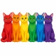 Tasse »Bunte Katzen in Regenbogenfarben«