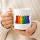 Tasse »Bunte Katzen in Regenbogenfarben«