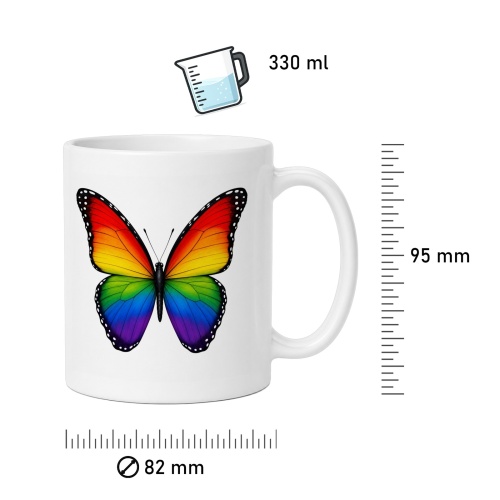 Tasse »Regenbogen-Schmetterling«