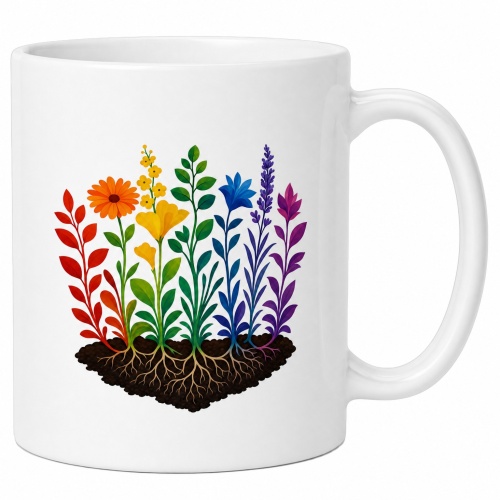 Tasse »Regenbogen-Blumenwiese«