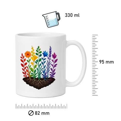 Tasse »Regenbogen-Blumenwiese«