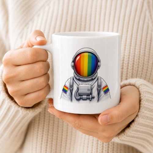Tasse »Astronaut mit Regenbogen-Visier«