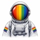 Tasse »Astronaut mit Regenbogen-Visier«