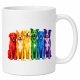 Tasse »Bunte Hunde im Regenbogenstil«