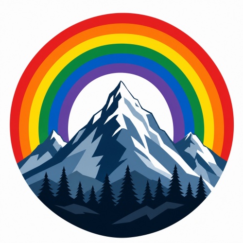 Tasse »Berg und Regenbogen«
