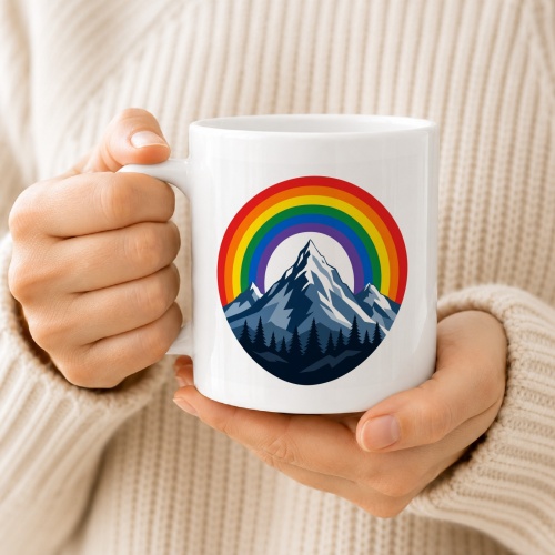 Tasse »Berg und Regenbogen«