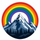 Tasse »Berg und Regenbogen«