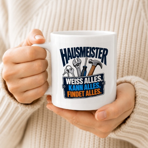 Tasse »Hausmeister – Weiss alles, kann alles, findet alles«
