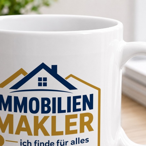 Tasse »Immobilienmakler – ich finde für alles den passenden Raum«