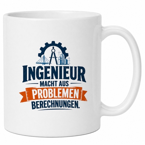 Tasse »Ingenieur macht aus Problemen...