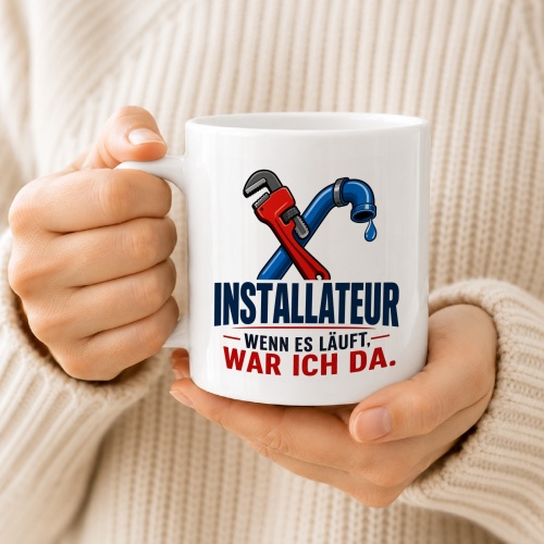 Tasse »Installateur – Wenn es läuft, war ich da.«