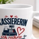 Tasse »Kassiererin – ich rechne täglich mit allem«