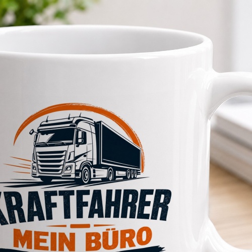 Tasse »Kraftfahrer – Mein Büro hat Räder«