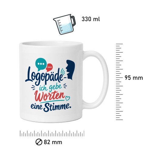 Tasse »Logopäde – ich gebe Worten eine Stimme«