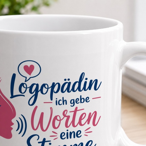 Tasse »Logopädin – ich gebe Worten eine Stimme«