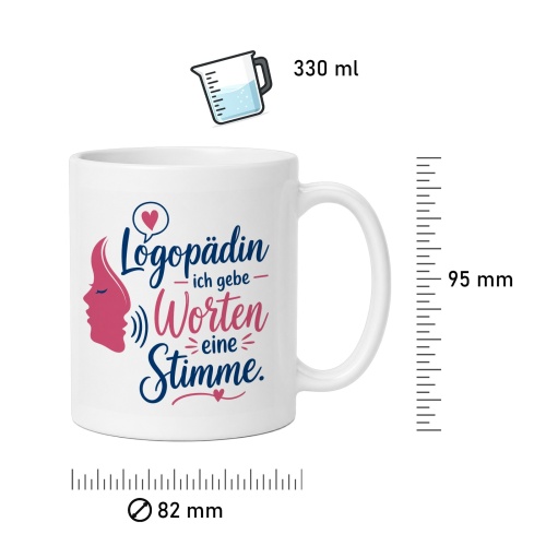 Tasse »Logopädin – ich gebe Worten eine Stimme«