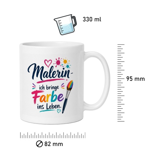 Tasse »Malerin – ich bringe Farbe ins Leben«