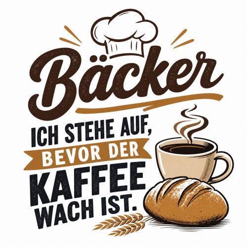 Tasse »Bäcker – Ich stehe auf, bevor der...