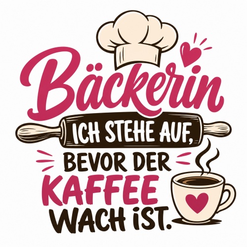 Tasse »Bäckerin – Ich stehe auf, bevor...