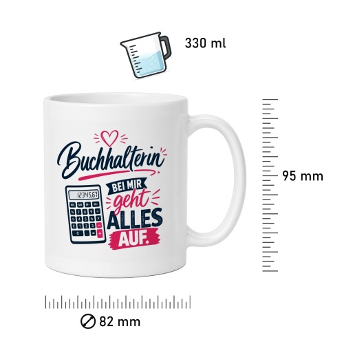 Tasse »Buchhalterin – Bei mir geht alles auf«