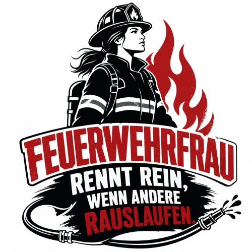 Tasse »Feuerwehrfrau rennt rein, wenn andere...