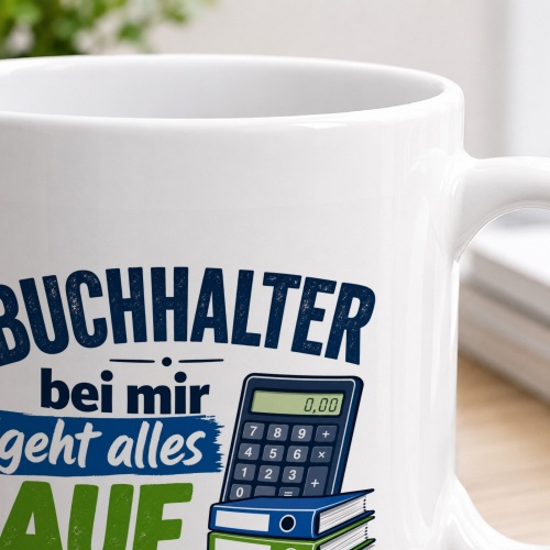 Tasse »Buchhalter – bei mir geht alles auf«