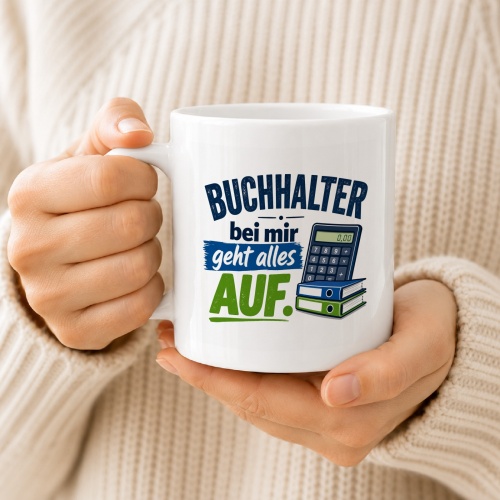 Tasse »Buchhalter – bei mir geht alles auf«