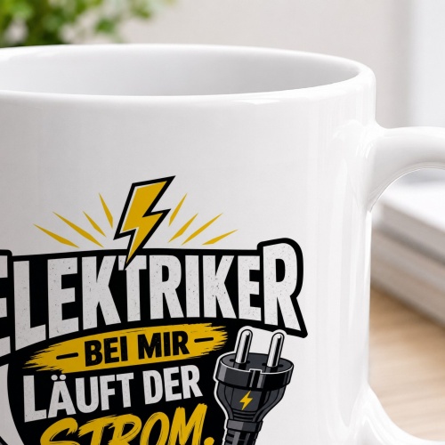 Tasse »Elektriker – Bei mir läuft der Strom«